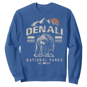 Denali National Park Sweatshirt Alaska Mountain Mountain Camping Hiking Mountaineering TS10 Royal Blue Print Your Wear