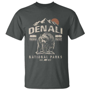 Denali National Park T Shirt Alaska Mountain Mountain Camping Hiking Mountaineering TS10 Dark Heather Print Your Wear