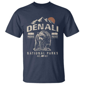 Denali National Park T Shirt Alaska Mountain Mountain Camping Hiking Mountaineering TS10 Navy Print Your Wear