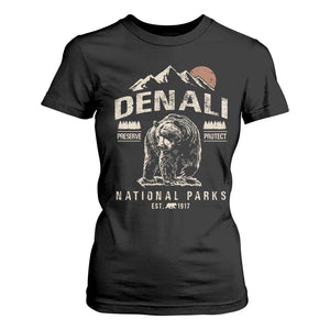 Denali National Park T Shirt For Women Alaska Mountain Mountain Camping Hiking Mountaineering TS10 Black Print Your Wear