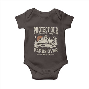 Protect Our National Parks Baby Onesie Camping Hiking TS10 Dark Chocolate Print Your Wear
