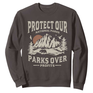 Protect Our National Parks Sweatshirt Camping Hiking TS10 Dark Chocolate Print Your Wear