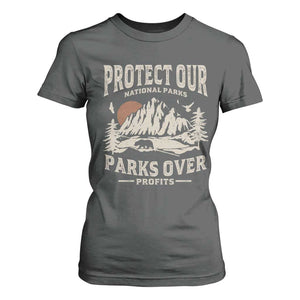 Protect Our National Parks T Shirt For Women Camping Hiking TS10 Dark Heather Print Your Wear