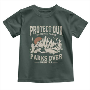 Protect Our National Parks Toddler T Shirt Camping Hiking TS10 Dark Forest Green Print Your Wear
