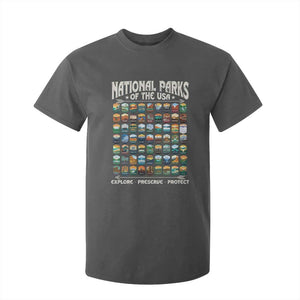 Protect Our National Parks T Shirt For Kid 63 Parks Over Profits Camping Hiking Sunrise Pine Tree TS10 Dark Heather Print Your Wear