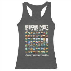 Protect Our National Parks Racerback Tank Top 63 Parks Over Profits Camping Hiking Sunrise Pine Tree TS10 Print Your Wear