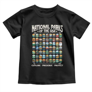 Protect Our National Parks Toddler T Shirt 63 Parks Over Profits Camping Hiking Sunrise Pine Tree TS10 Black Print Your Wear