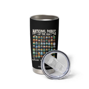 Protect Our National Parks Tumbler Cup 63 Parks Over Profits Camping Hiking Sunrise Pine Tree TS10 Print Your Wear