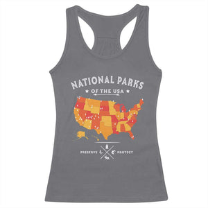 Protect Our National Parks Racerback Tank Top Of The Usa Map NPS TS10 Charcoal Print Your Wear