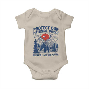 Protect Our National Parks Baby Onesie Parks Not Profits Wildlife Forestcore TS10 Sand Print Your Wear