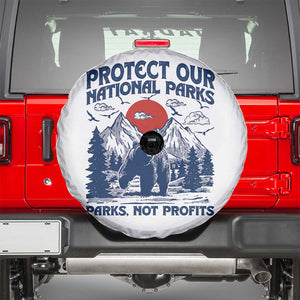 Protect Our National Parks Spare Tire Cover Parks Not Profits Wildlife Forestcore TS10 White Print Your Wear