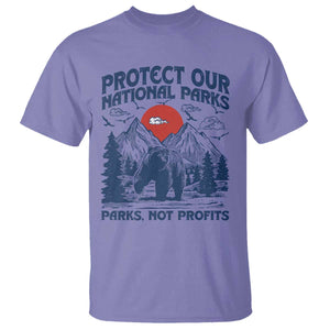 Protect Our National Parks T Shirt Parks Not Profits Wildlife Forestcore TS10 Violet Print Your Wear