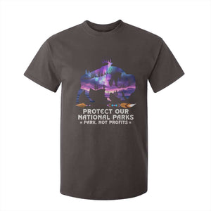 Protect Our National Parks T Shirt For Kid Bison Forest Starscape Aurora TS10 Dark Chocolate Print Your Wear