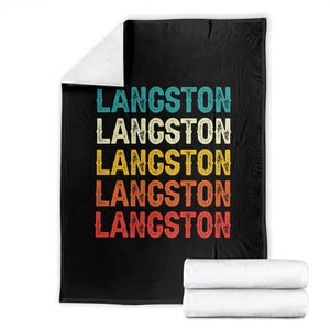 Langston Throw Blanket Oklahoma Retro Vintage City