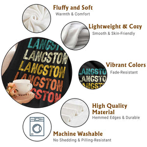 Langston Throw Blanket Oklahoma Retro Vintage City