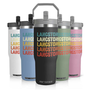 Langston Flip Straw Tumbler Oklahoma Retro Vintage City