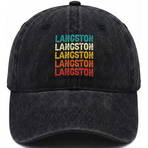 Langston Washed Cotton Baseball Cap Oklahoma Retro Vintage City