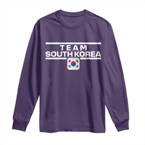 Team South Korea Korean Flag Long Sleeve Shirt TS10 Purple Print Your Wear