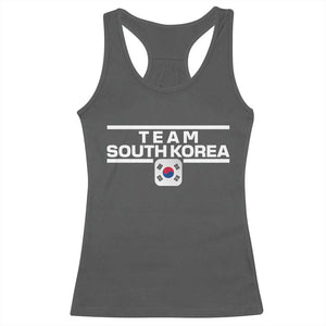 Team South Korea Korean Flag Racerback Tank Top TS10 Dark Heather Print Your Wear