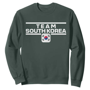 Team South Korea Korean Flag Sweatshirt TS10 Dark Forest Green Print Your Wear