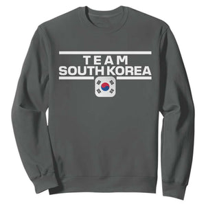 Team South Korea Korean Flag Sweatshirt TS10 Dark Heather Print Your Wear