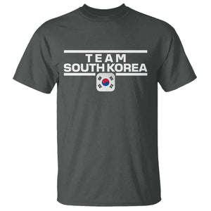 Team South Korea Korean Flag T Shirt TS10 Dark Heather Print Your Wear