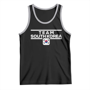 Team South Korea Korean Flag Tank Top TS10 Black Athletic Heather Print Your Wear