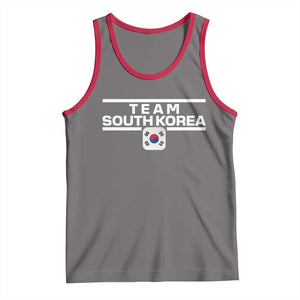Team South Korea Korean Flag Tank Top TS10 Deep Heather Red Print Your Wear