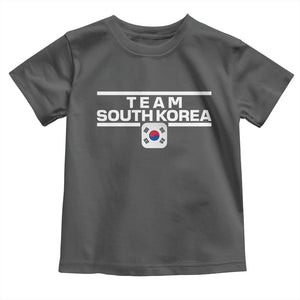 Team South Korea Korean Flag Toddler T Shirt TS10 Dark Heather Print Your Wear