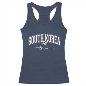 South Korea Soccer Team Racerback Tank Top Retro Korea National Football Fan TS10 Navy Print Your Wear