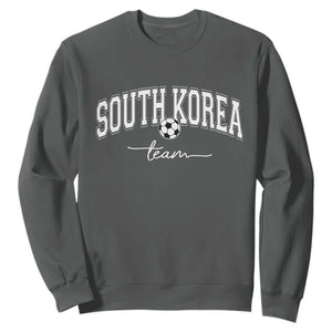 South Korea Soccer Team Sweatshirt Retro Korea National Football Fan TS10 Dark Heather Print Your Wear