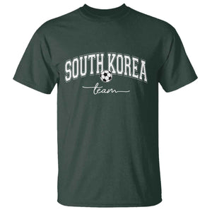 South Korea Soccer Team T Shirt Retro Korea National Football Fan TS10 Dark Forest Green Print Your Wear