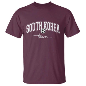 South Korea Soccer Team T Shirt Retro Korea National Football Fan TS10 Maroon Print Your Wear