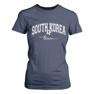 South Korea Soccer Team T Shirt For Women Retro Korea National Football Fan TS10 Navy Print Your Wear