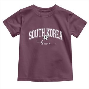 South Korea Soccer Team Toddler T Shirt Retro Korea National Football Fan TS10 Maroon Print Your Wear