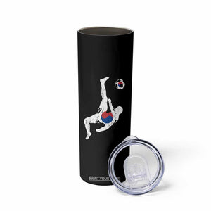 South Korea Soccer Skinny Tumbler Bicycle Kick Silhouette Korean Flag TS10 Print Your Wear
