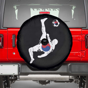 South Korea Soccer Spare Tire Cover Bicycle Kick Silhouette Korean Flag TS10 Black Print Your Wear