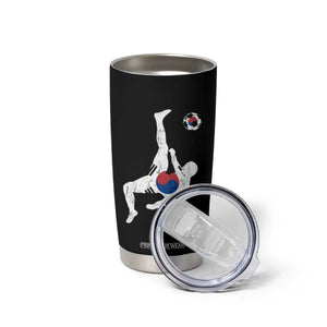 South Korea Soccer Tumbler Cup Bicycle Kick Silhouette Korean Flag TS10 Print Your Wear