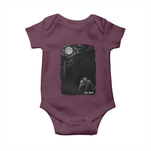 Rake Creepypasta Baby Onesie Cryptid Series Cryptozoology Gift Creepy Horror Halloween TS10 Maroon Print Your Wear
