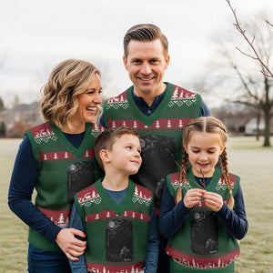 Rake Creepypasta V-Neck Knit Sweater Vest Cryptid Series Cryptozoology Gift Creepy Horror Halloween TS10 Red Green Print Your Wear