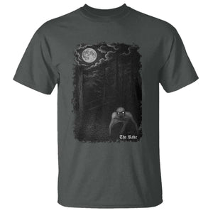 Rake Creepypasta T Shirt Cryptid Series Cryptozoology Gift Creepy Horror Halloween TS10 Dark Heather Print Your Wear