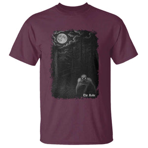 Rake Creepypasta T Shirt Cryptid Series Cryptozoology Gift Creepy Horror Halloween TS10 Maroon Print Your Wear