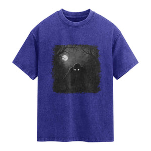Rake Creepypasta Washed Cotton T-Shirt Creepy Cryptid Series Cryptozoology Gift Halloween