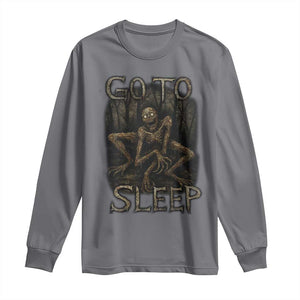 Rake Creepypasta Long Sleeve Shirt Creepy Cryptid Series Alt Goth Grunge Horror Aesthetic TS10 Charcoal Print Your Wear