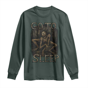 Rake Creepypasta Long Sleeve Shirt Creepy Cryptid Series Alt Goth Grunge Horror Aesthetic TS10 Dark Forest Green Print Your Wear