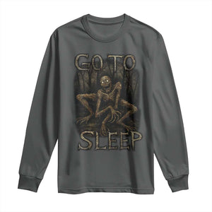 Rake Creepypasta Long Sleeve Shirt Creepy Cryptid Series Alt Goth Grunge Horror Aesthetic TS10 Dark Heather Print Your Wear