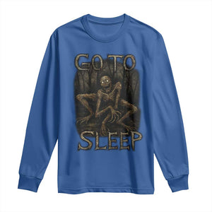 Rake Creepypasta Long Sleeve Shirt Creepy Cryptid Series Alt Goth Grunge Horror Aesthetic TS10 Royal Blue Print Your Wear