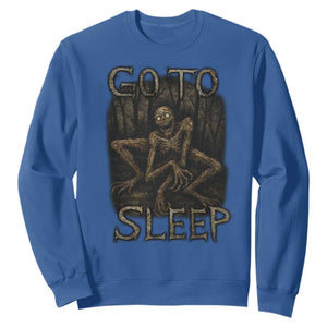 Rake Creepypasta Sweatshirt Creepy Cryptid Series Alt Goth Grunge Horror Aesthetic TS10 Royal Blue Print Your Wear