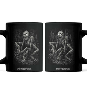 Creepy Rake Coffee Mug Creepypasta Cryptid Series Alt Goth Grunge Horror Aesthetic TS10 Black Print Your Wear