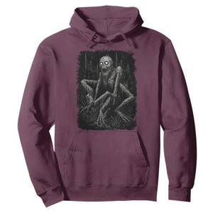 Creepy Rake Hoodie Creepypasta Cryptid Series Alt Goth Grunge Horror Aesthetic TS10 Maroon Print Your Wear